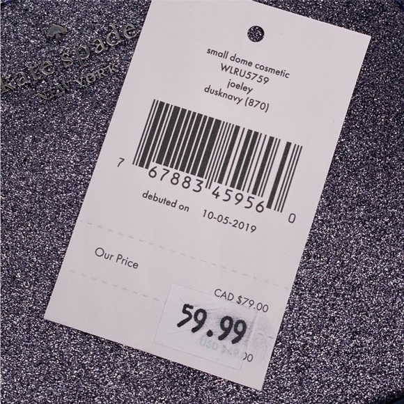 Kate Spade Sparkling Purple Cosmetic Case - Picture 6 of 6